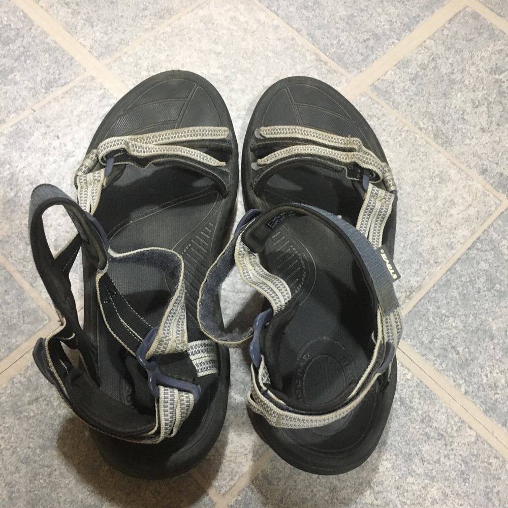 Teva Women's Black and Gray Sport Sandals